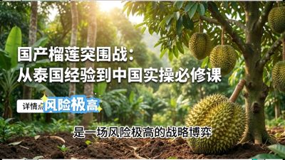 第一节：榴莲突围战：选址决策指南，告别赌运气，用硬指标圈定&ldquo;优生，课程：《国产榴莲突围战：从泰国经验到中国实操的8堂必修课（高阶实战版）》